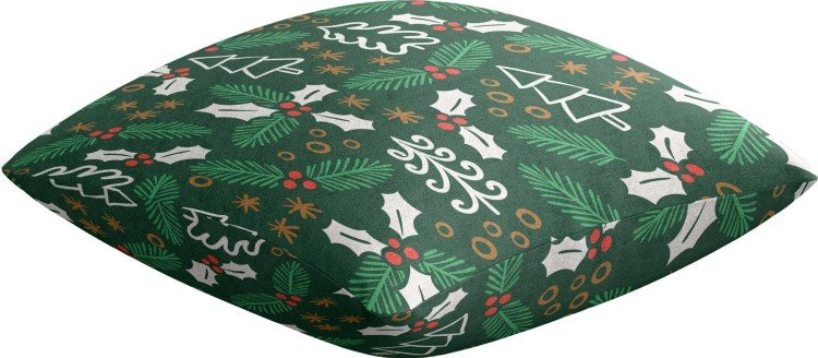Подушка квадратная Cortin «Рождественский узор»